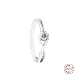 클러스터 반지 CKK Brilliance Ring for Women 925 Sterling Silver Original Jewelry Mujer Bague Femme Plata Anel Anillos Bijoux