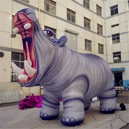 Atacado 6mL (20 pés) com soprador Artista Gigante Hipopótamo Inflável Arte inflável lindo Elefante Inflável para evento de Propaganda