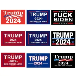90X150cm Donald 3X5ft Trump 2024 Flag 10 Styles Flags Keep America Great Again Polyester Decor Banner For President USA S 0508