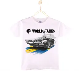 2017 World Of Tanks Imprimir Criança Camiseta de Algodão Branco ONeck Meninos Camisetas de Manga Curta Meninas Tops Bebê Camiseta Crianças Roupas Shirt2493207