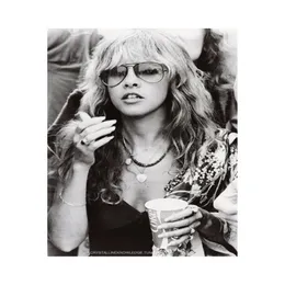 Stevie Nicks Siyah ve Beyaz Poster Boyama Baskı Ev ​​Dekoru Çerçeveli veya Çevresiz Popaper Malzemesi 312G