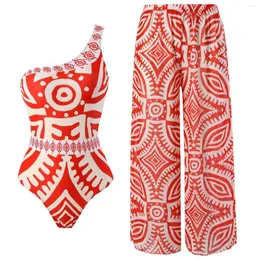 Costumi da bagno da donna 2024 Arrivo Push Up Costume intero con volant Abbigliamento da spiaggia Copricostume avvolgente da donna Sexy Sarong Plage