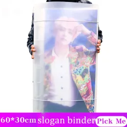 Album 60x30 cm slogan bindemedel handbanner vertikal lagring kpop idol jublande slogan album