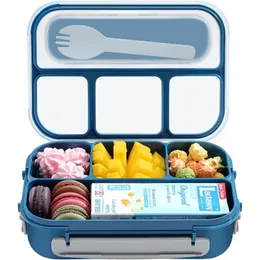 حاويات Boxlunch الغداء للبالغين الأطفال Toddler1.3l-4 مقصورة Bento BoxmicRowave/غسالة الصحون/Freezer Safe 240219