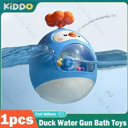 Sand Play Water Fun Duck Water Gun Bath Toys Paddling Tumbler Toy Baby Bathing Children Water Spray Duck Boys girls Bathroom Toy Birthday Gifts L240312