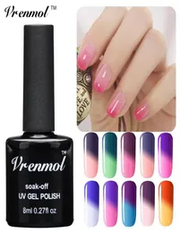 Therevrenmol درجة حرارة Chameleon Nail Gel Polish Thermal Thermal Change UV Soak Off Parnsh تغيير LAK8123791