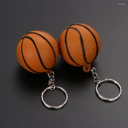 Keychains 24 PCS Basketball Keychain Ring Gifts Bag Pendant Hanging Decor Holder Model Keyrings