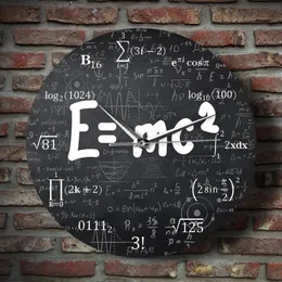 Theory of Relativity Math Formula Wall Clock Scientist Physics Teacher Gift School Classroom Decor243B