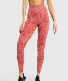 Roupas de yoga adaptar camo sem costura leggings mulheres cintura alta fitness yoga calças scrunch bum leggings gota ginásio roupas sport2745481