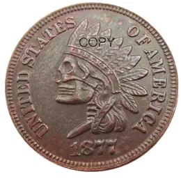US08 Hobo nichel 1877 Centesimo indiano Penny di fronte al cranio scheletro zombie Copia Accessori ciondolo moneta Monete241N