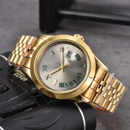 Luxusdesigner Herren Frauentag Datum nur Uhren Quarz Automatische Bewegung Uhr 904L Edelstahlgurt Gurthäfen Armbanduhr Montre #242