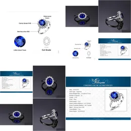 Кольца с синим сапфиром, обручальное кольцо из стерлингового серебра 925 пробы, свадебные украшения, дизайнерские кольца89107763078756, Прямая доставка, ювелирное кольцо Otvmj