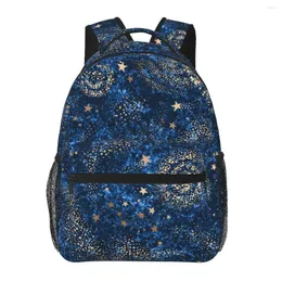 Sırt çantası Kadın Altın Bulutsusu Takımyıldızlar ve Yıldızlar Moda Çantası Okul Okulu Kitap Çantası Mochila