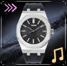 Popular President Success Men's Business Big Dial Watch Sapphire Glass Outdoor Quartz Movement Clock Black Blue Rubber Stainless Steel Strap Cool Wristwatch Gifts