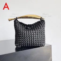 TOTE 10A Oryginalne skórzane lustro 1: 1 Wysokiej jakości designerskie torby luksusowe torebka torebka torba na ramię Woman Bag Intreccio Sardyna 21 cm z zestawem pudełka prezentowego WB129V