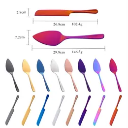 Stainless Steel Cake Tools Cakes Shovel Pie Pizza Spatulas Pastry Cheese Cutter Gold Bread Knife Baking Cooking Tool T9I002587