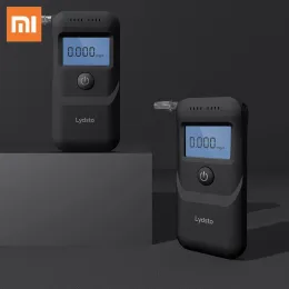 コントロールXiaomi mijia lydsto新しいデジタルアルコールテスタープロフェッショナルアルコール検出器ブレスアライザー警察アルコテスターLCDデジタルディスプレイ