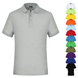 Erkek Polos Erkekler Resmi Polo T Shirt Kısa Kollu Toptan Sıradan Yaka Gömlek Boş Poloshirt Yaz Giyim Kaos Pour Hommes