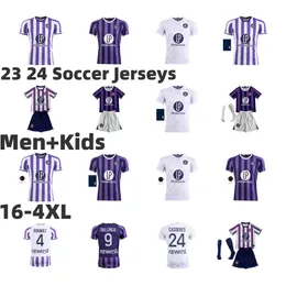 23 24トゥールーズサッカージャージDallinga Rouault Nicolaisen Suazo Maillot De Foot Desler Costa Cissoko Healey Men Kid Football Shirts Aboukhlhl Onaiwu Chaibi Genreau