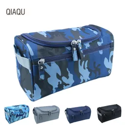 QIAQU Camouflage Wash Bag Women Bags Men Waterproof Oxford Travel Cosmetic Organizer Case Necessaries Makeup bag 240227