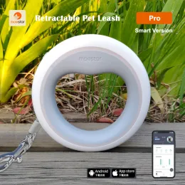 Steuern Sie die neue MOESTAR UFO Smart Retractable Pet Leash Pro Bluetooth Traction Dog Leine Smart Steps Counting 6colors LED Night Light