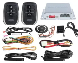EASYGUARD PKE car alarm system push button start remote engine start stop auto passive keyless entry kit touch password keypad238W1589407