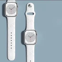 Beauty-Uhrenarmband-Armbänder für Apple Watch, 38 mm, 40 mm, 41 mm, 42 mm, 44 mm, 45 mm, 49 mm, hochwertige Designer-Uhrenarmbänder für iWatch 8, 7, 6, 5, 4, Silikon mit Box, für Damen und Herren, PDD