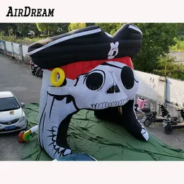 wholesale 3.5mL x4.5mW x6mH (11.5x15x20ft) Cartoon character entrance inflatable pirate captain tunnel for event arch decoration