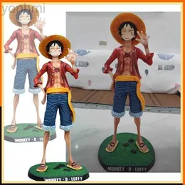 Eylem Oyuncak Figürleri 42cm PVC Anime Tek Parça Hip Şapka Maymun D. Luffy Aksiyon Figürleri Büyük Smiley GK Figür Anime Luffy Model Heykel Bebek Hediyeleri Oyuncaklar LDD240312