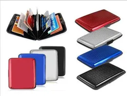 Pocket ID Kreditkort Plånbokshållare Case Box Aluminium Metal Waterproof Business Credit Card ID Package Bank Case Card Holders VT06701603