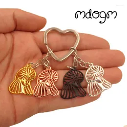 Keychains Cute Poodle Teddy Dog Animal Gold Silver Plated Keychain For Bag Car Women Men Girls Boys Love Jewelry K015
