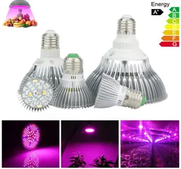 E27 Led Grow Light 6W 10W 30W 50W 80W светодиоды полного спектра 85265V светодиодные лампы для комнатных садовых растений Flower1927628