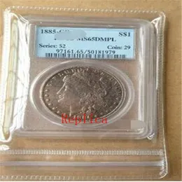 moedas pcgs inteiras de um morgan 1885-CC DMPL MS65 66 1886 MS66 1887 MS65 S67256D