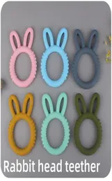 Baby Teethers Cartoon Animal Bunny Rabbit Head Soothers Toddler Infant Creative Molar Toy Teether8731462