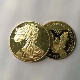 5 pezzi nuovi di zecca Il distintivo liberty dom 2000 24k placcato oro reale 40 mm souvenir in metallo coin234z