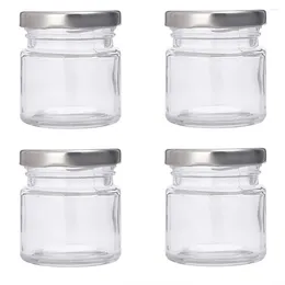 Förvaringsflaskor bulk 25 ml 45 ml 75 ml 100 ml rund mini glas burk honung sylt mat behållare med lock för ljusframställning