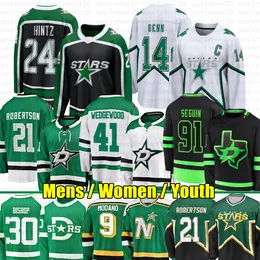 21 Jason Robertson Reverse Retro maglia da hockey dallas stelle maglia Roope Hintz Joe Pavelski Roope Hintz Tyler Seguin Esa Lindell Jake Oettinger Mike Modano maglie