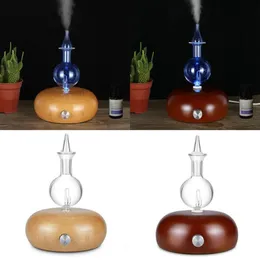 Creative Plug-in Aromatherapy Dimming Wood Glass Pure Aroma Essential Oil Nebulizer Humidifier Aromatherapy Diffuser Home Decorati281r