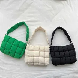 HBP Non-Brand Factory New Quilted Cotton Womens Hand Bag Solid Color Ladies Shoulder Fashion Plaid Female Unique Handbags