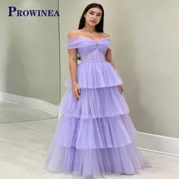 Runway-Kleider Prowinea Stilvolles herzförmiges Promi-Kleid für Frauen Tüll bodenlang geschichtet schulterfrei Vestidos De Festa