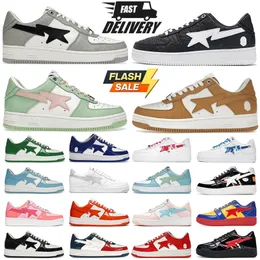 Homens Mulheres Designer Sapatos Casuais Preto Sax Laranja Preto Branco Combo Rosa Pastel Verde Camo Azul Azul Camurça Roxo Sude Mens Trainer Sapatilhas