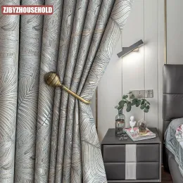 Zasłony spersonalizowane luksusowe liście wysokościowe zasłony okienne Zasłony w salonie do jadalni sypialnia zaciemniająca podłoga do sufitu szlachetny