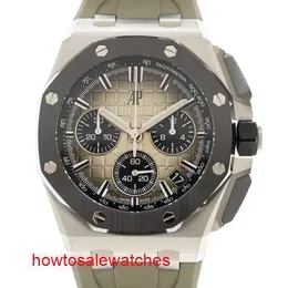 السيدات الأيقونية AP WRIST WATCH EPIC ROYAL OAK Series Offshore Series Mens Automatic Mechanical Wast Watch مع وظيفة التوقيت 26420SO.OO.A600CA.0 رمادي فاتح