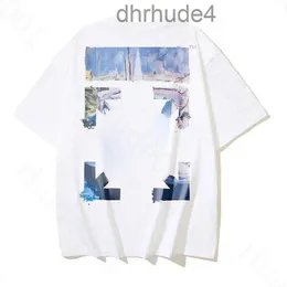 Herren-Designer-Hemd, Mode-Offs-T-Shirt, klassische Marke, Mann, Frauen, Baumwolle, T-Shirts, Luxus, kurze Ärmel, Offswhite-Oberteile, T-Shirts, Back Arrows Paint Off White-T-Shirts, Vruk