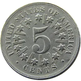 Scudo US 1866 con raggi cinque centesimi cCraft Nickel Copia monete Promozione Fabbrica bella casa Accessori242h