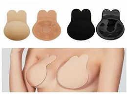 Sutiã push up feminino sem alças, sutiã invisível autoadesivo de silicone para capa de mamilo, adesivos de levantamento de peito com orelha de coelho Ch3535911