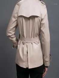 MEN039S Trench Coats İngiltere Marka Tarzı Bej Trençkoması Plus Boyut 3xl Erkek Hediye için Erkek İnce Fit Ceket19130451