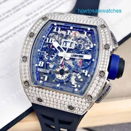 Aufregende Armbanduhr Exklusive Armbanduhren RM Watch RM011-FM Platin Original Diamant Felipe Massa Limited Edition RM011 Herrenmode Casual Business Uhren