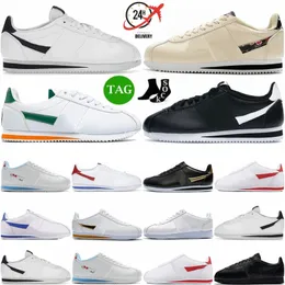 Gortezs Sapatos Básicos de Couro Preto Sapatos Casuais Mens Mulheres Sapatilhas Clássico Branco Forrest Gump Stranger Things Obsidian Designer Homens Mulheres Esportes Trai Y0vn #