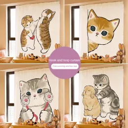 Set Cartoon Cine Cent Terina per gatto Attaccata Canda da cucina Camera da letto Bagno non punzonatura Dust Shoieding Cloth Decorazione per la casa